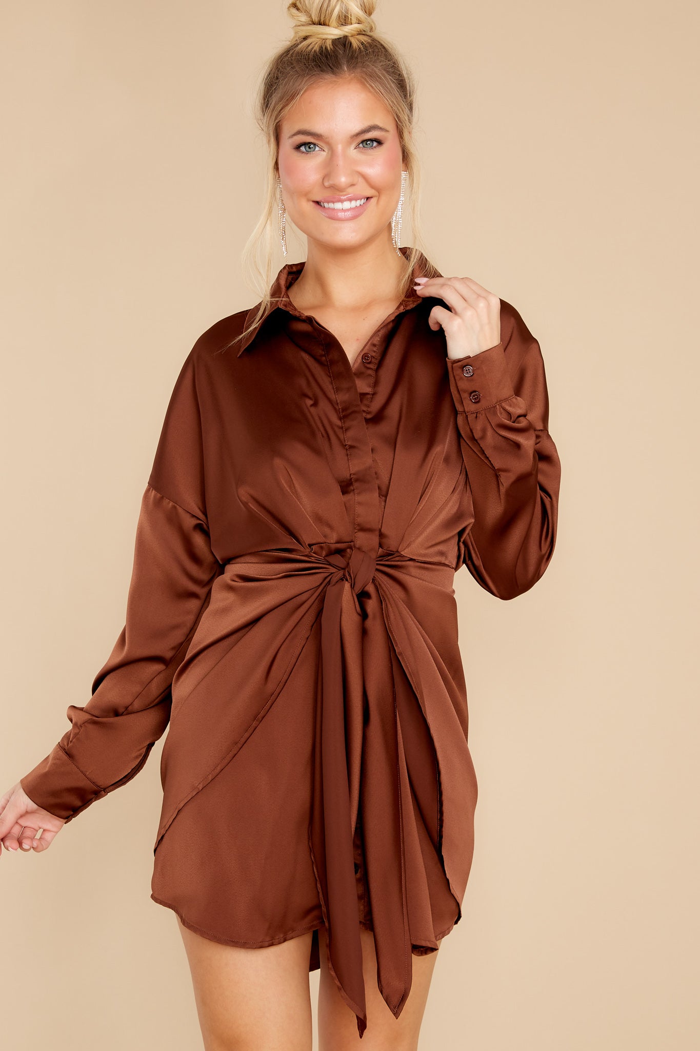 Smooth Talking Copper Dress