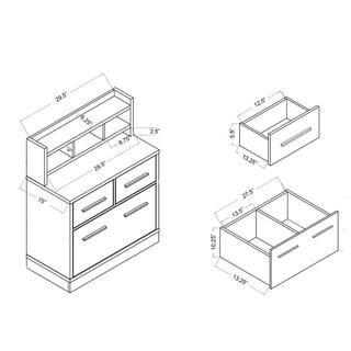 Furniture of America Tabago Cappuccino File Cabinet with 4-Shelf IDI-13643