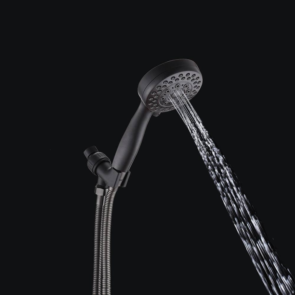 Miscool 5-Spray Patterns with 3.78 in. Single Wall Mount Adjustable Handheld Shower Head in Oil Rubbed Bronze SHMSH105B001ORB