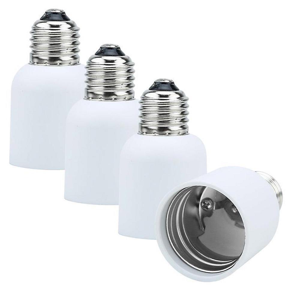 E27 to E40 Lamp base adapter in WHITE – 4x lamp adapter for reformatting from E27 to E40