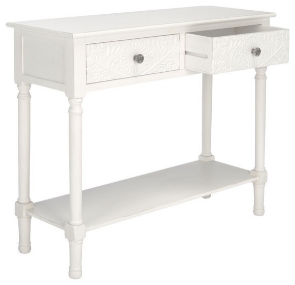 Josie 2 Drawer Console Table   Traditional   Console Tables   by Safavieh  Houzz