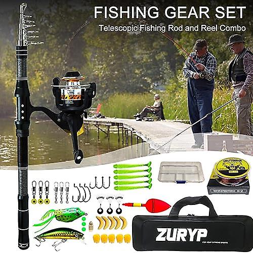 Telescopic Fishing Pole， Portable Travel Fishing Pole Kit with Bag， Balanced Fishing Rod and Lightwe