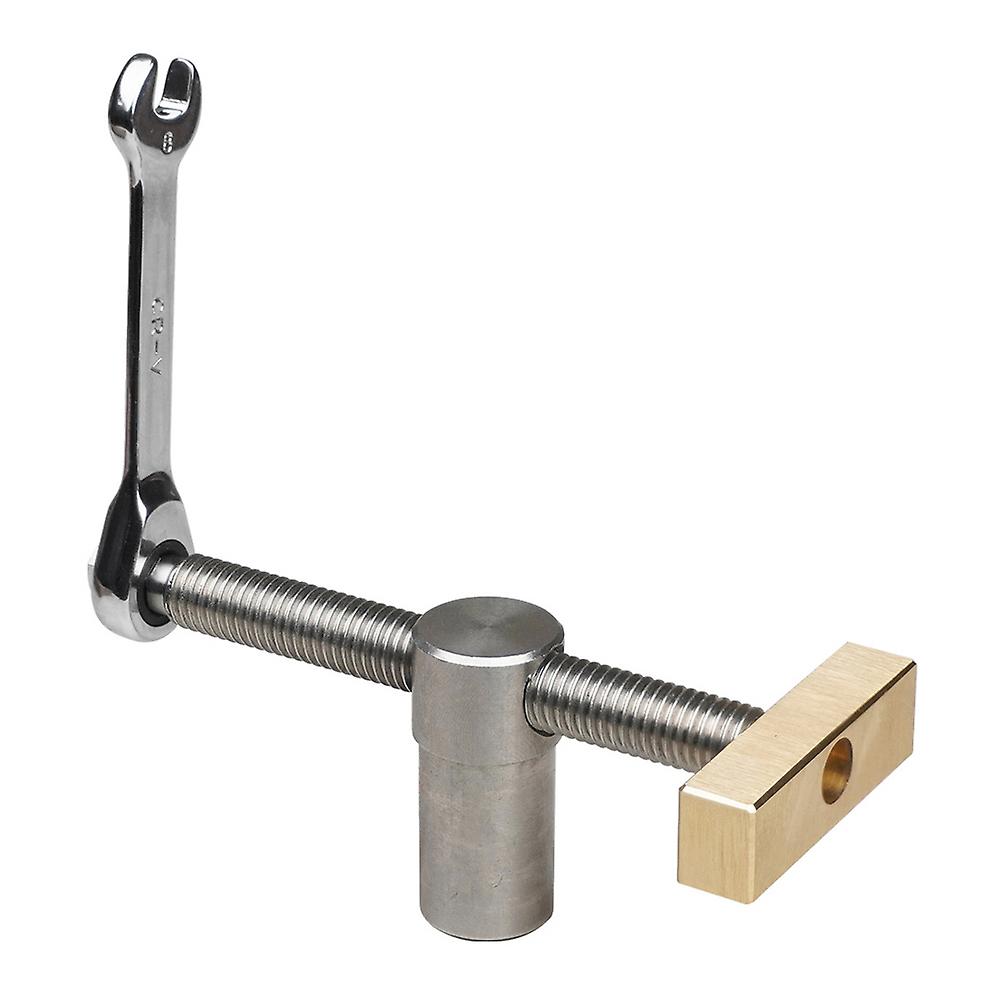 Woodworking Desktop Vise Tenon Locking Bar Fixing Tool Brass Retaining Block Woodworking Diy Utility Tools With 8mm Stainless Steel Ratchet Wrench For