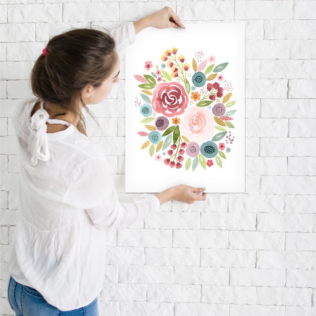 Americanflat Botanical Watercolor Floral 9 By Lisa Nohren Poster