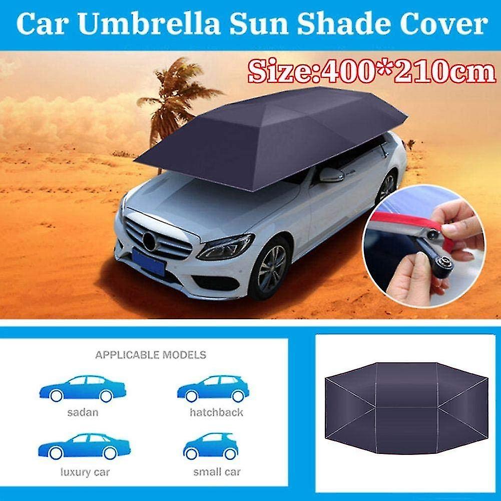 Miman Car Umbrella Sunshade Cover Tent Oxford Cloth 4 * 2.1m Navy Universal