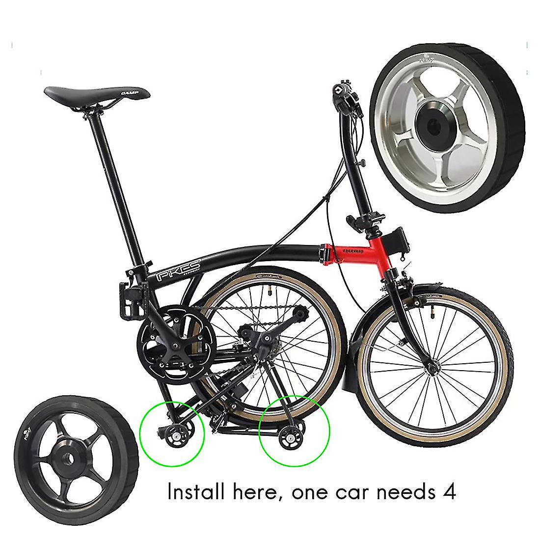 Poday Folding Bike Easywheel For Bicycle Rear Cargo Racks Easy Wheel Widening Thickening Non-slip E