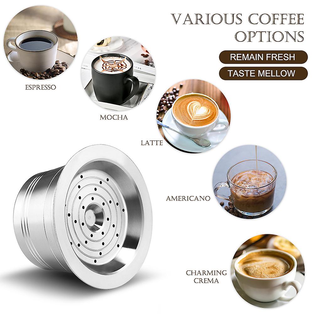 Stainless Steel Reusable Coffee Capsules Reusable Coffee Capsule Cup Filter Compatible With Cafissimo Silver