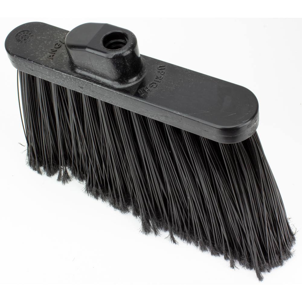 CFS Brands Sparta 12 in. Black Polypropylene Flagged Upright Broom Head (12-Pack) 36867EC03