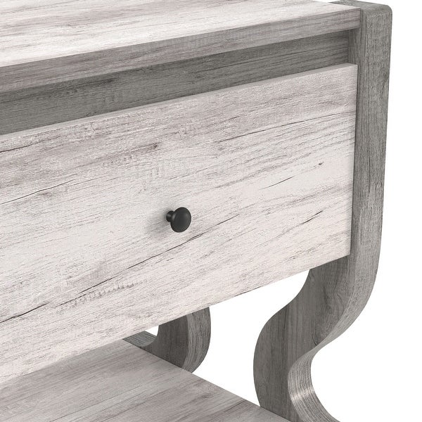 DH BASIC Coastal White Single-drawer End Table by Denhour