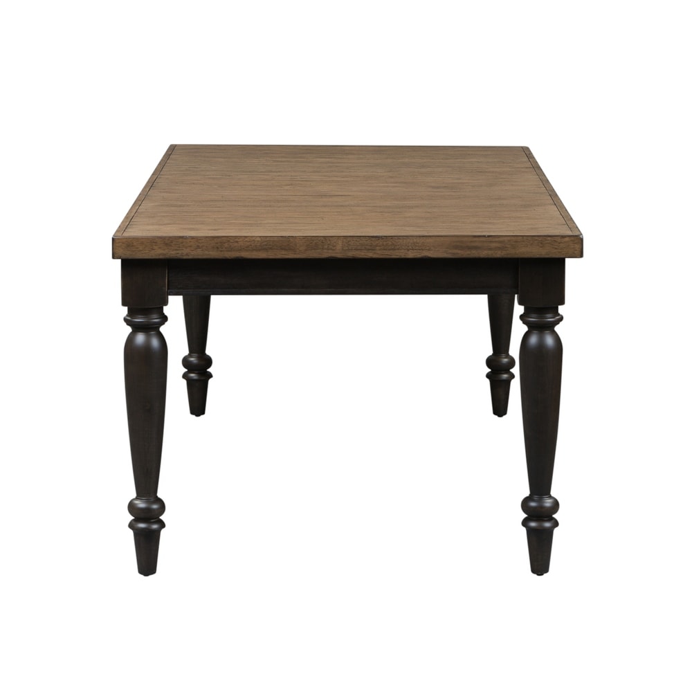 Harvest Home Chalkboard Rectangular Leg Table   Black