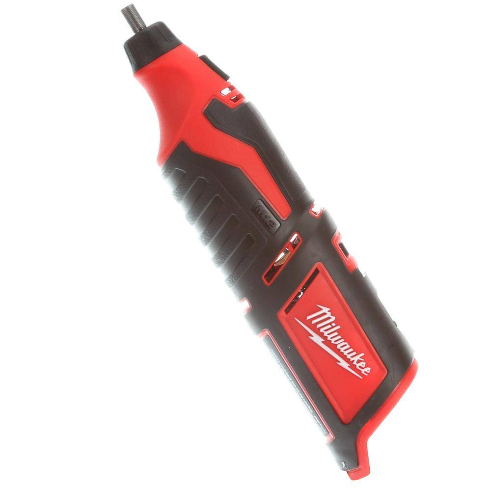 MW M12 12V Lithium-Ion Cordless Rotary Tool with One M12 4.0 Ah and One M12 2.0 Ah Battery Pack and Charger 48-59-2424-2460-20