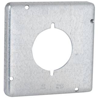 RACO 4-1116 in. W Gray 1-Gang Exposed Work Square Cover for Single 2.141 in. Dia. 30-50A Round Receptacle 1-Pack 878