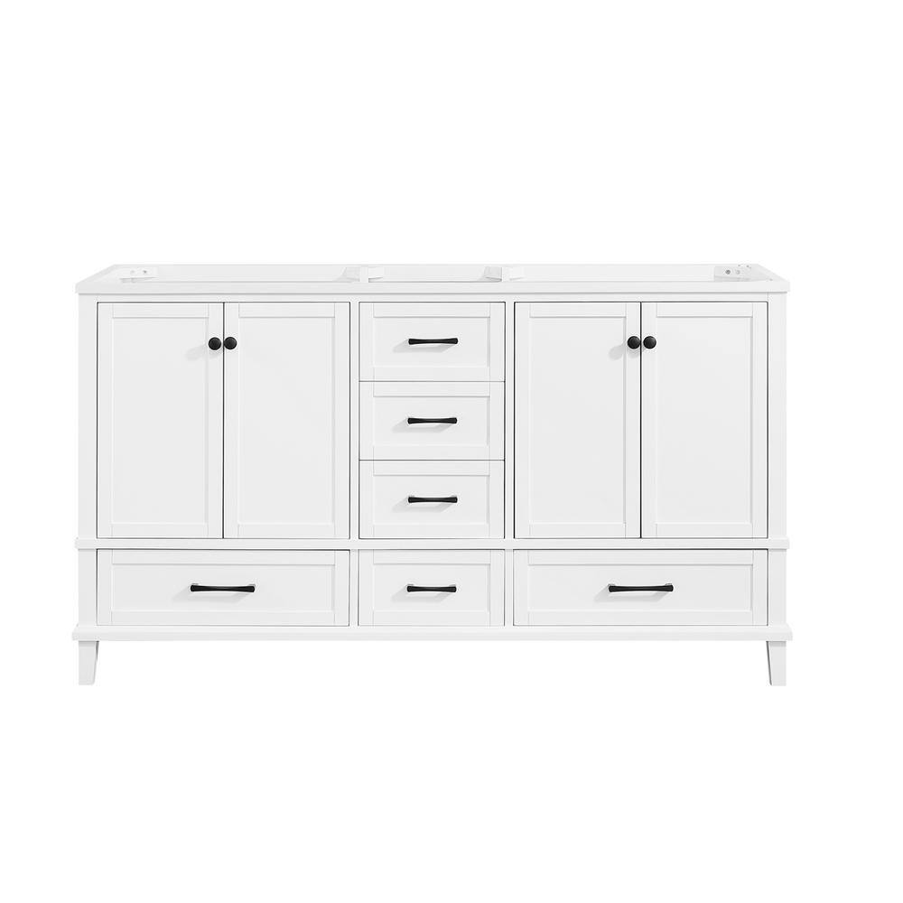 Home Decorators Collection Merryfield 60 in. W x 21-12 in. D Bathroom Vanity Cabinet Only in White 19112-V60-WT