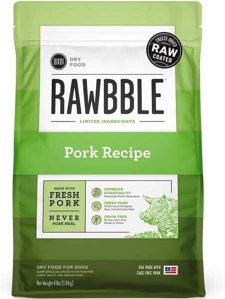 BIXBI RAWBBLE Fresh Pork Recipe Limited Ingredient Grain-Free Dry Dog Food