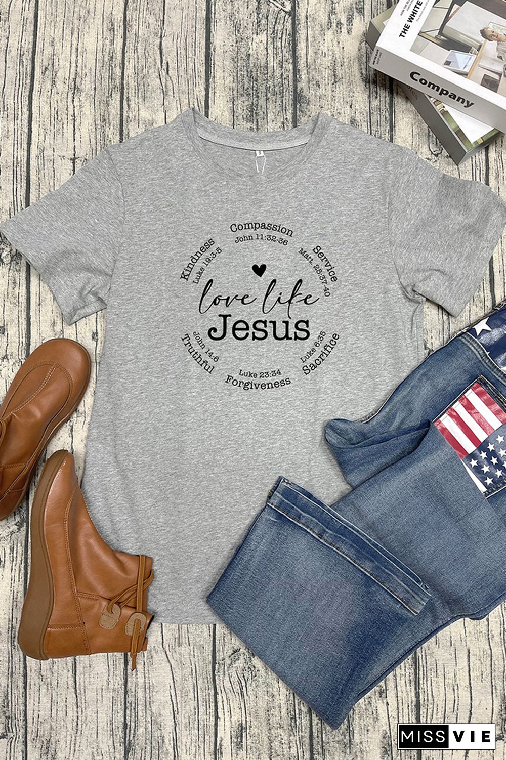 Love Like Jesus Short Sleeve Graphic Tee Wholesale