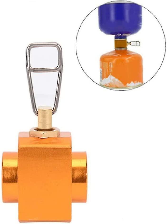 Outdoor Camping Gas Stove Adapter Gas Refill Adapter Gas Saver Shifter Refill Adapter Gas Camping Stove Cylinder(yellow)(1pcs)