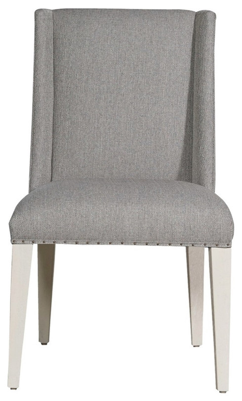 Modern Tyndall Upholstered Dining Chair Set of Two in Quartz Gray   Farmhouse   Dining Chairs   by Homesquare  Houzz