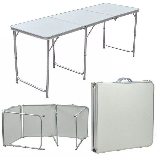 Portable Aluminum 6ft Folding Table In/Outdoor