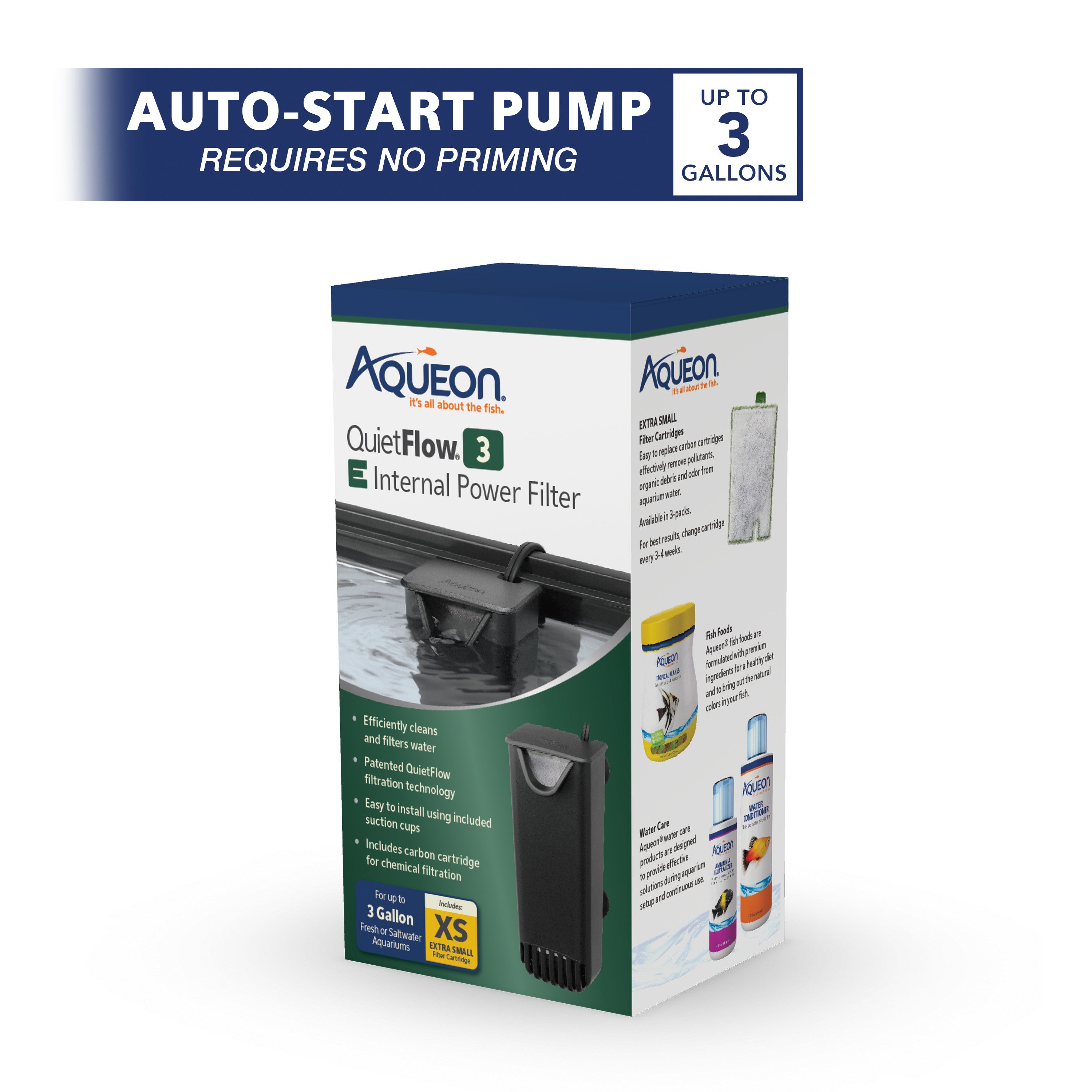 Aqueon QuietFlow E Internal Power Filter Extra Small - 3 Gallon