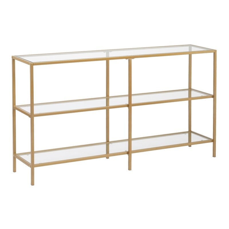 Golden Frame Glass Entryway Console Table Sofa Table39\