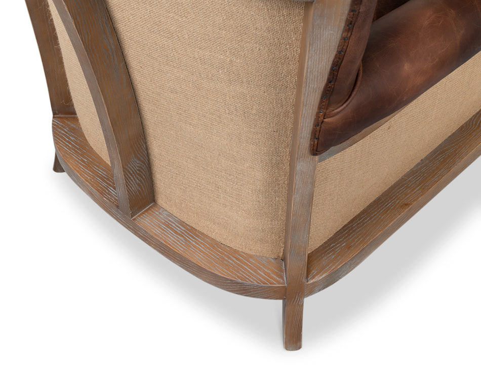 Benjamin Club Chair Brown Leather   Traditional   Armchairs And Accent Chairs   by Sideboards and Things  Houzz