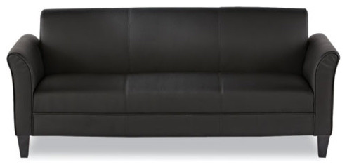 Alera Reception Lounge Furniture 3 Cushion Sofa  77 quotx31 1/2 quotx32 quot  Black   Contemporary   Sofas   by BisonOffice  Houzz