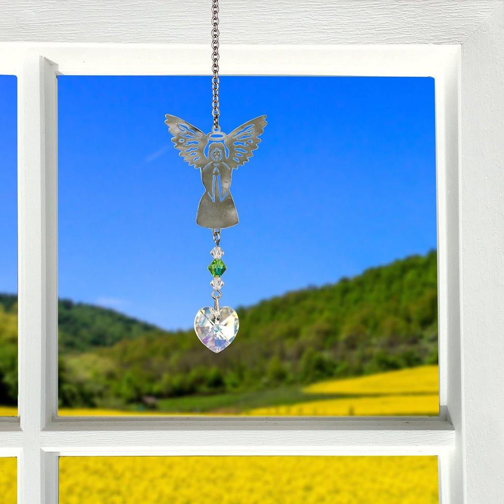 Woodstock Chimes  Birthstone Angel Crystal Suncatcher - August