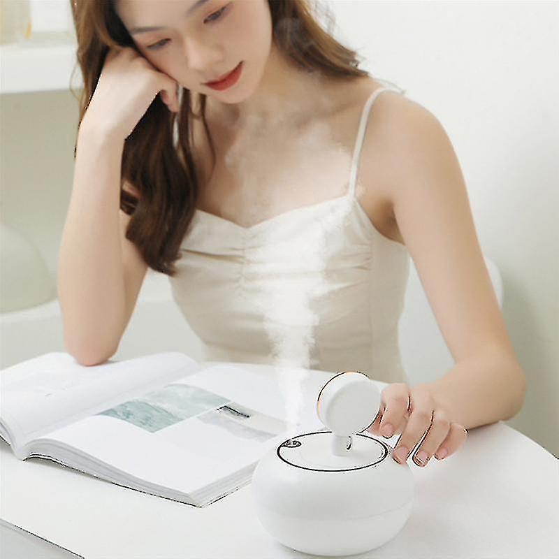 Night Light 2 In 1 Mini Wireless Lamp Air Humidifier Diffuser Desktop Office Take Photos Pink