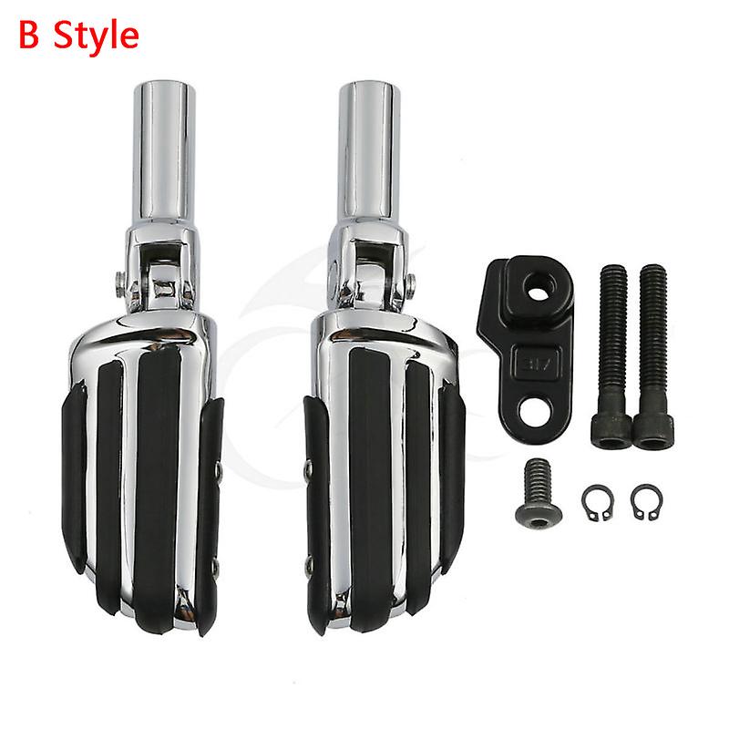 Born Pretty 4 Style Male Mount Stiletto Foot Pegs Footrests Fit For Harley Slim Fls 12-17 Flstsb 08-11