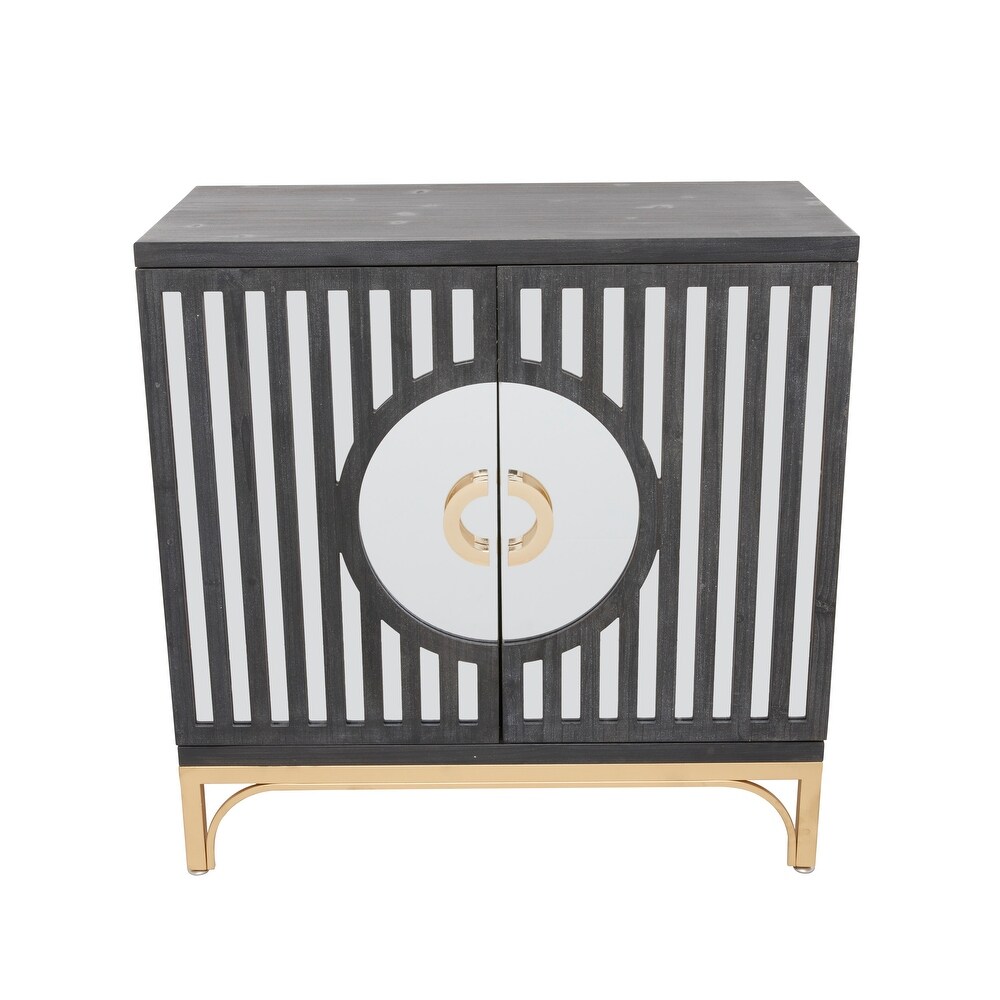 Black Wood Contemporary Cabinet   32 x 16 x 32