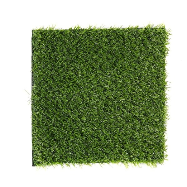 4 Pack Artificial Grass Turf Tiles for DIY Crafts，12x12 in Green Square Mats