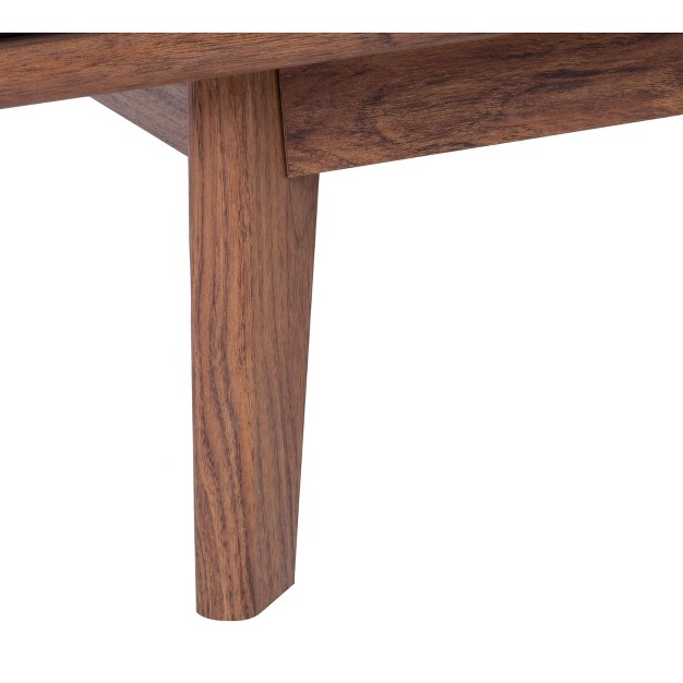 Rori 1 Shelf Coffee Table Walnut Safavieh