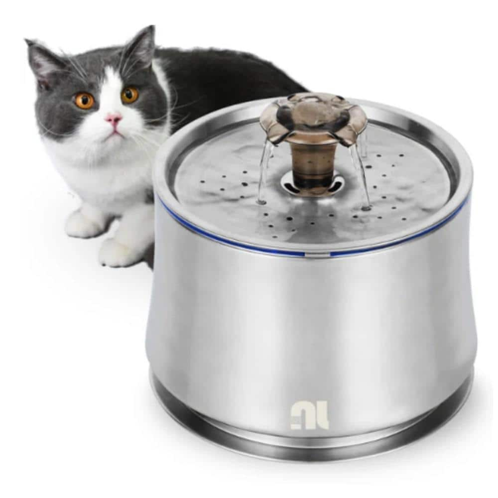 Cat Water Fountain Stainless Steel 84 oz./2.5 l H-D0102HAR8HW