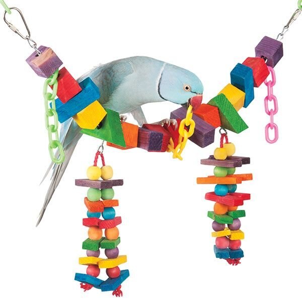 Super Bird Creations Rainbow Bridge Bird Toy， Medium/Large