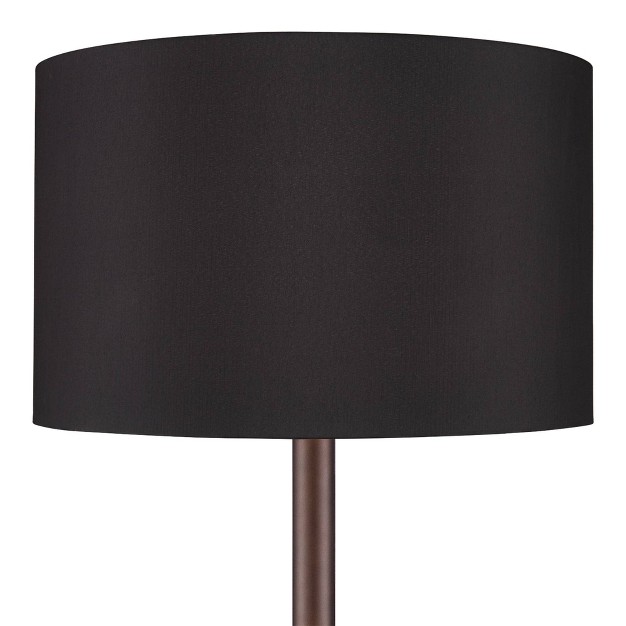 Tall Floor Lamp Oil Rubbed Bronze Metal Light Blaster Led Black Drum Shade For Living Room Bedroom