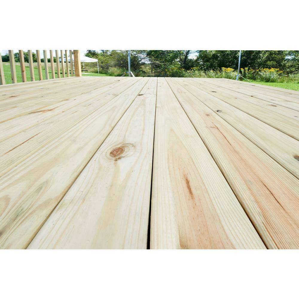 WeatherShield 54 in. x 6 in. x 8 ft. Ground Contact Pressure-Treated Premium Southern Yellow Pine Decking Board 253944