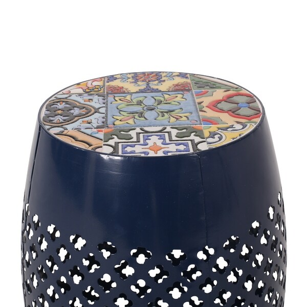 Roswell Outdoor Lace Cut Side Table by Christopher Knight Home