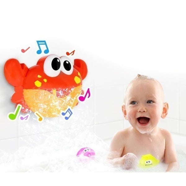 Willstar Lovely Electric Musical Bubble Crab Baby Bath Shower Toys Dreamlike Foam Making Machine for Toddlers(Built-in 12 Songs)