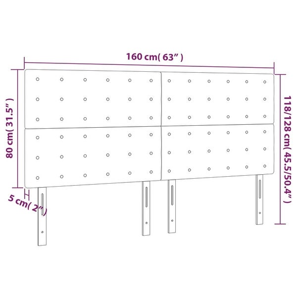 vidaXL Headboard Dark/Light Gray 39.4