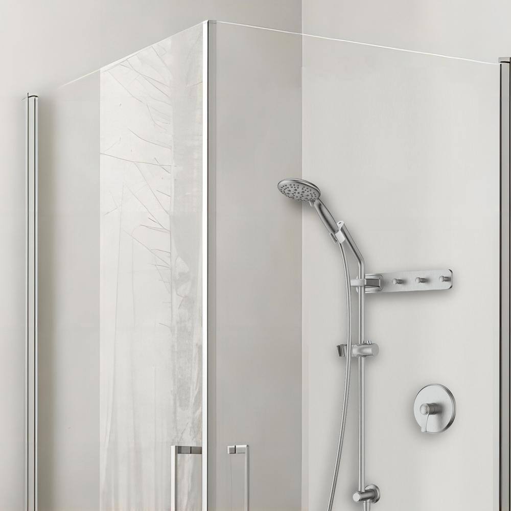 UPIKER 6-Spray Patterns with 1.8 GPM 4 in. Tub Wall Mount Single Handheld Shower Heads in Nickel (Valve Included) UP221301FN009