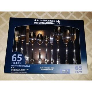 J.A. HENCKELS INTERNATIONAL Alcea 65-Piece 1810 Stainless Steel Flatware Set (Service for 12) 22520-365