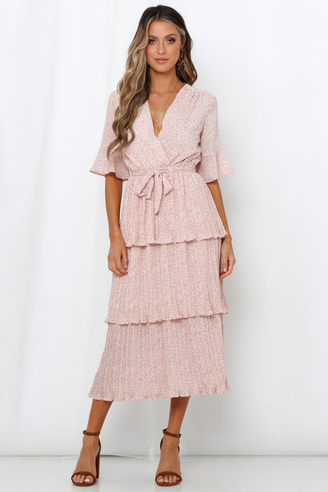 Keep On Trying Midi Dress Pink