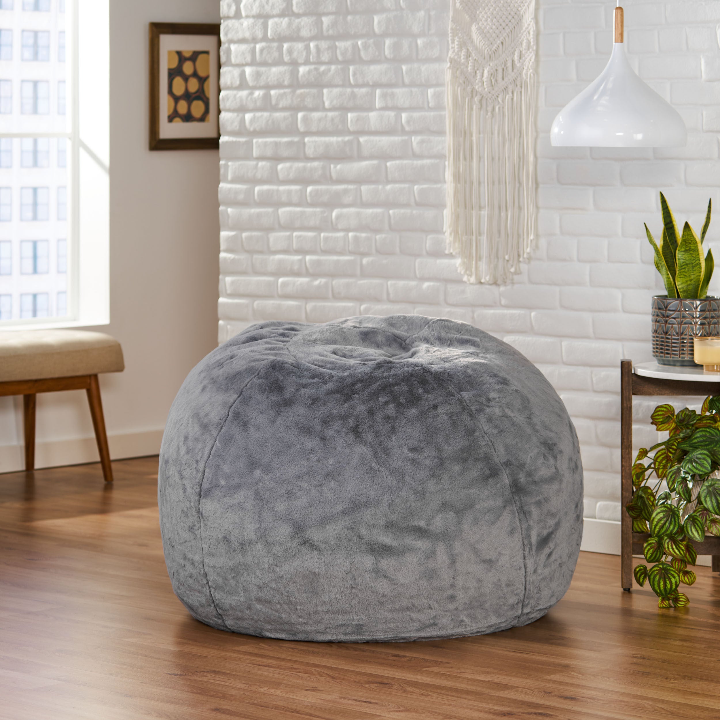 McCoy Modern Glam 3 Foot Faux Fur Bean Bag