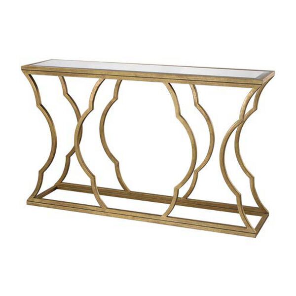 Monroe Antique Gold Leaf Console