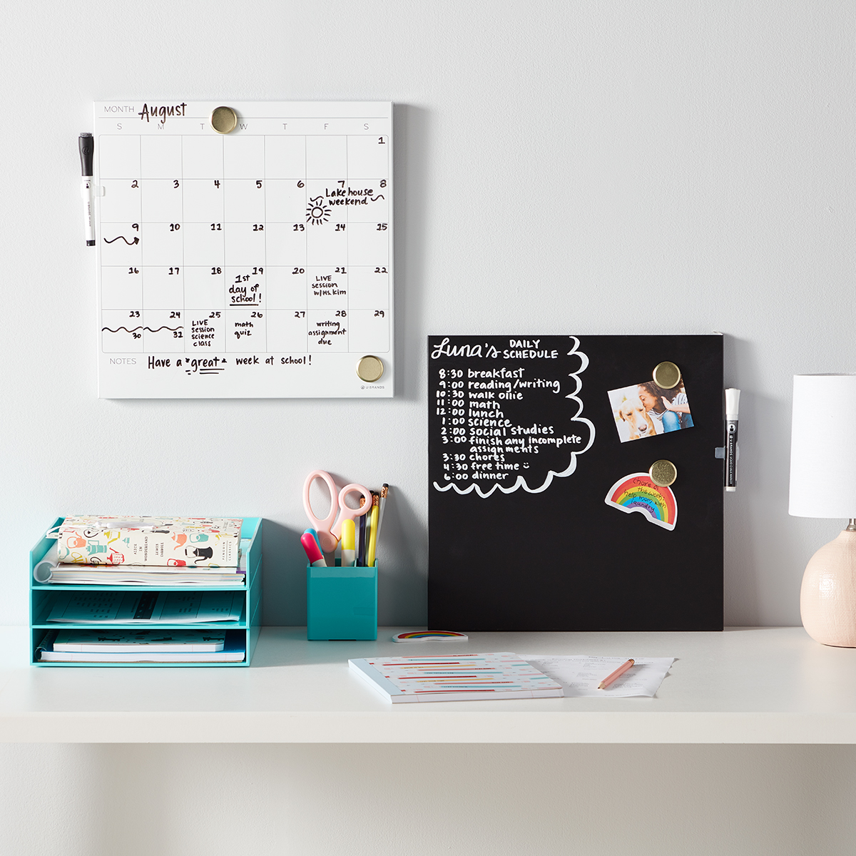 UBrands White Square Monthly Dry Erase Board