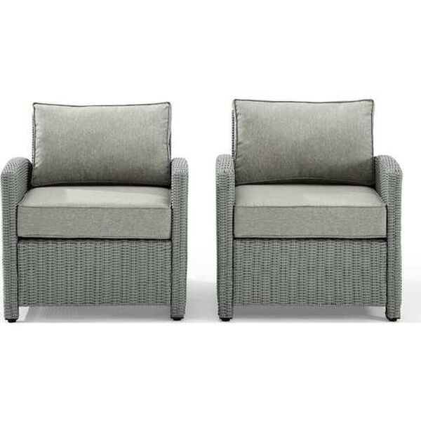 Bradenton Outdoor Wicker Armchair Set ， Set of Two