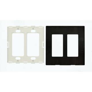 Leviton Black 2-Gang DecoratorRocker Wall Plate (1-Pack) 80309-SE