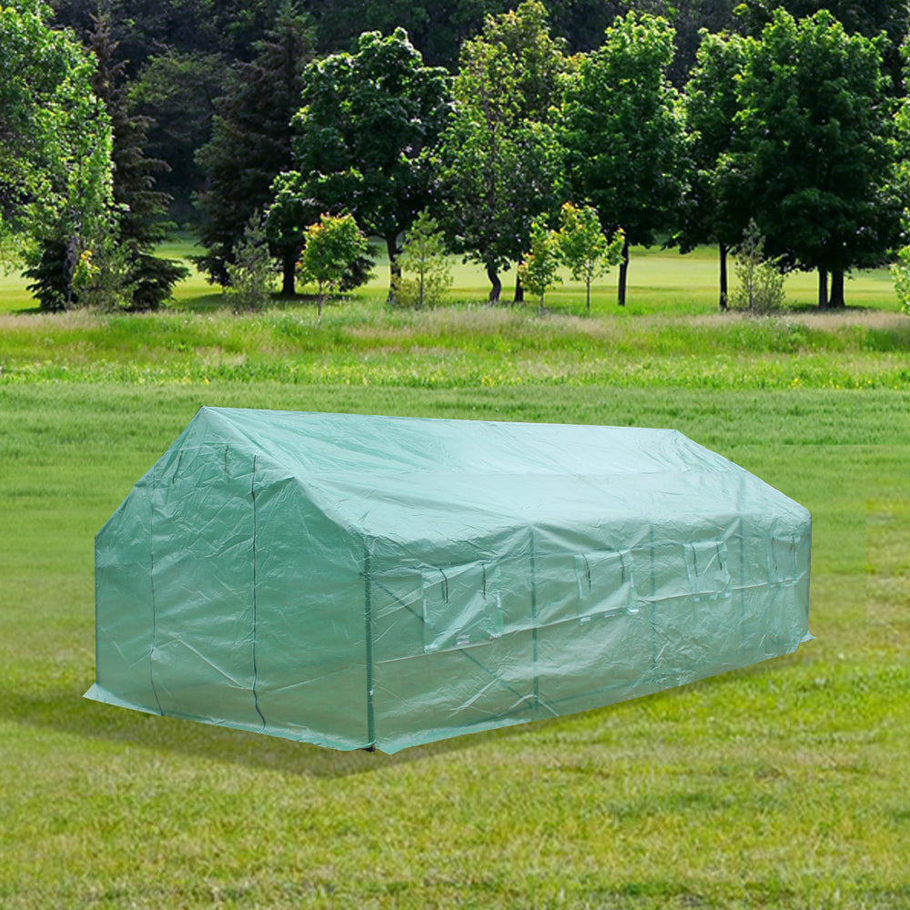 Carevas 20′x10′x7′-B Heavy Duty Greenhouse Plant Gardening Spiked Greenhouse Tent