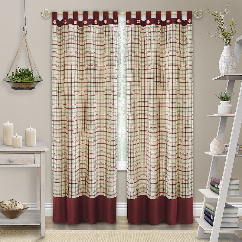 Achim Tattersall Button Tab Top Window Curtain