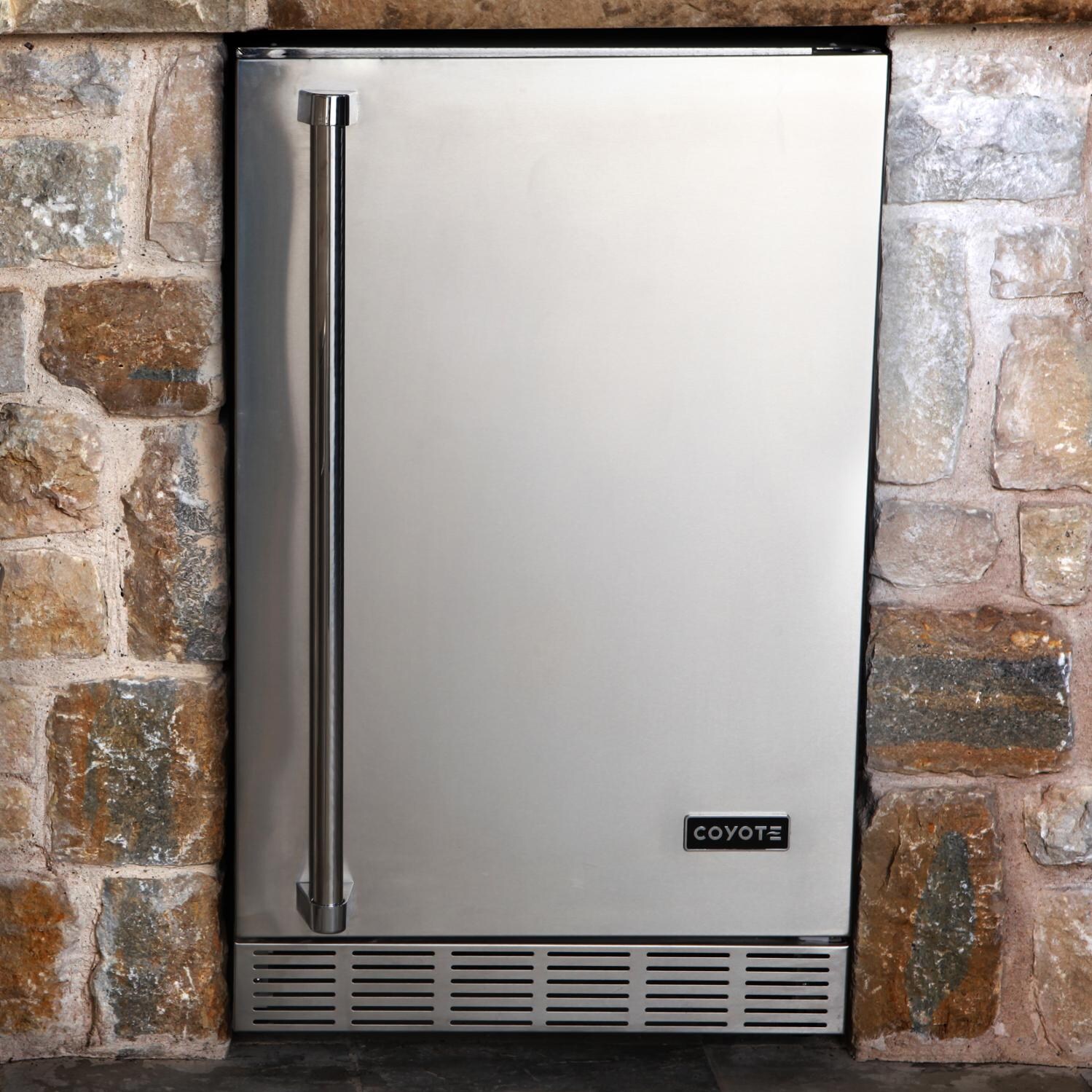 Coyote 21-Inch 4.1 Cu. Ft. Right Hinge Outdoor Rated Compact Refrigerator